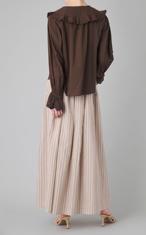 スカラップフリルカラーブラウス