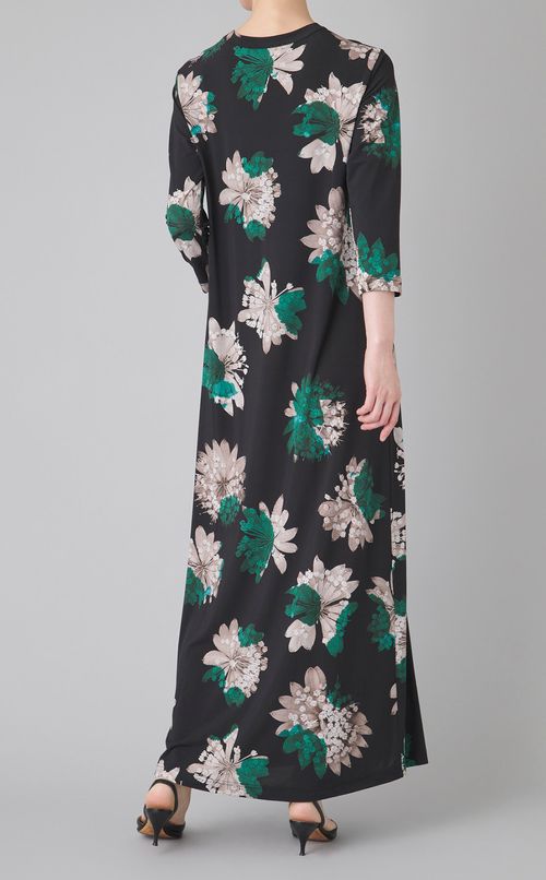 フラワープリントジャージーワンピース