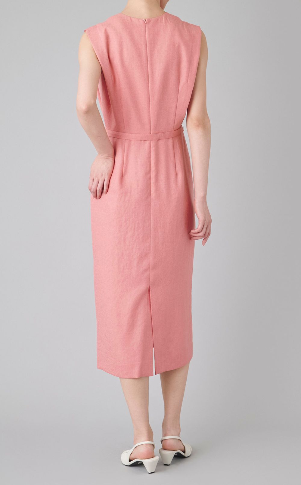 ダイヤモンドネックベルテッドワンピース