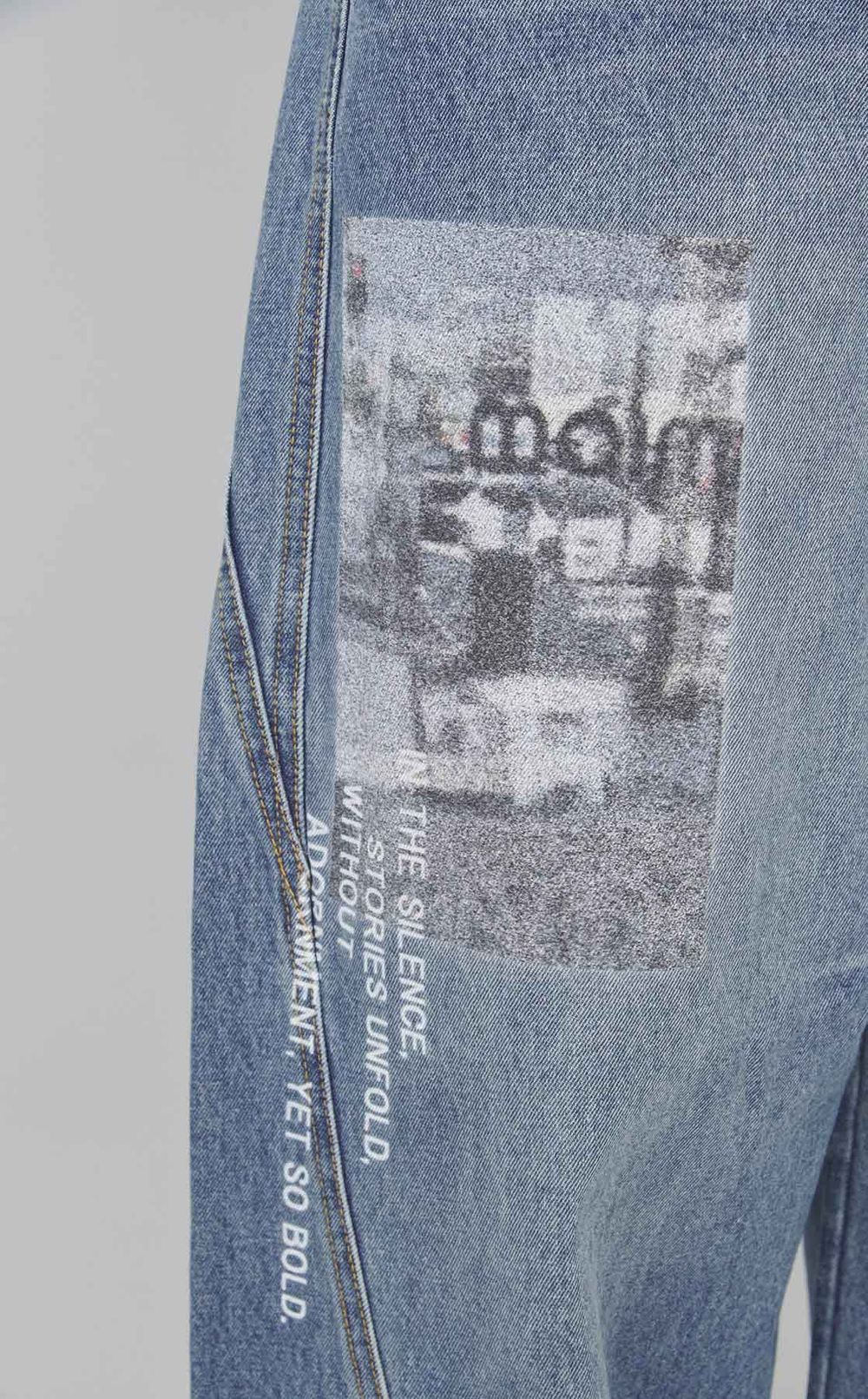 フォトプリントデニムパンツ