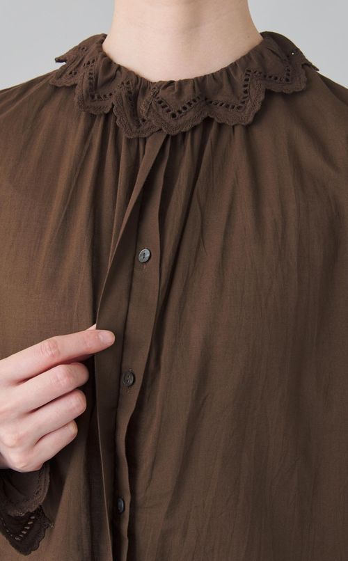 スカラップフリルブラウス