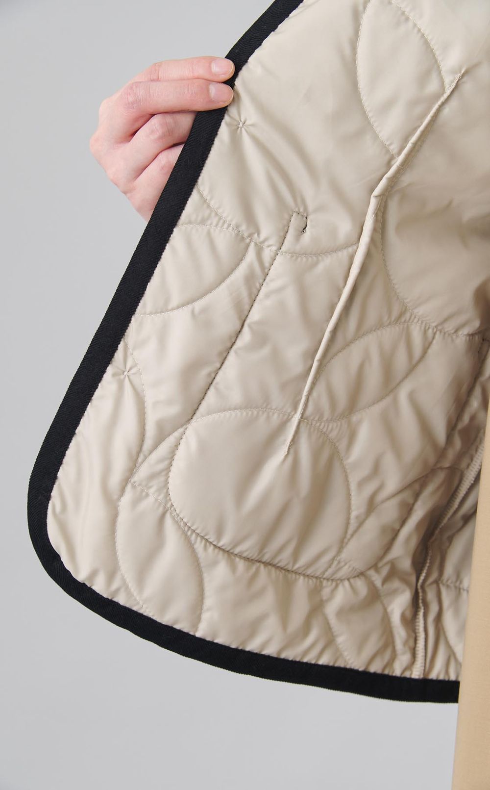 チェックライトキルティングジャケット