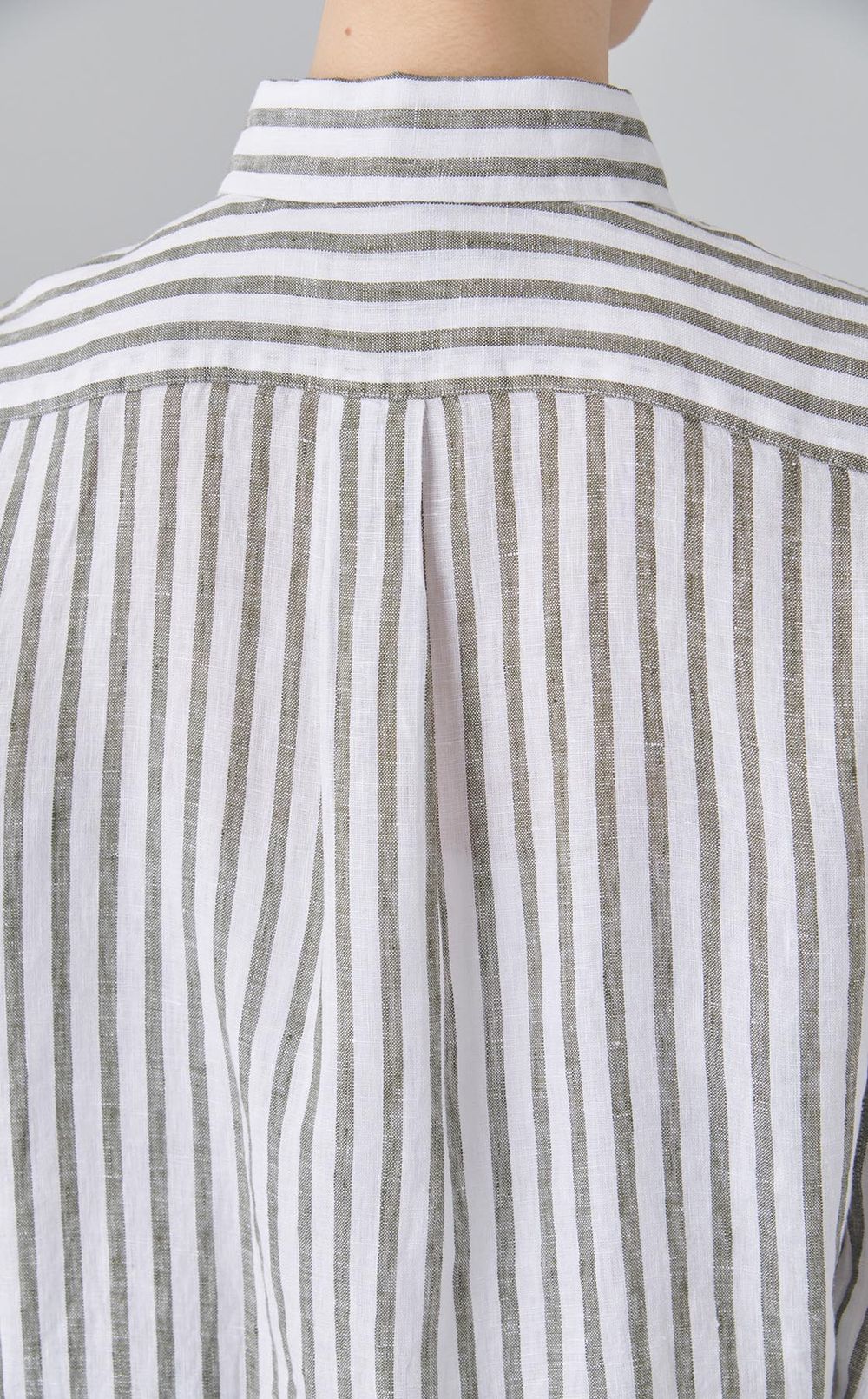 コットンストライプシャツ