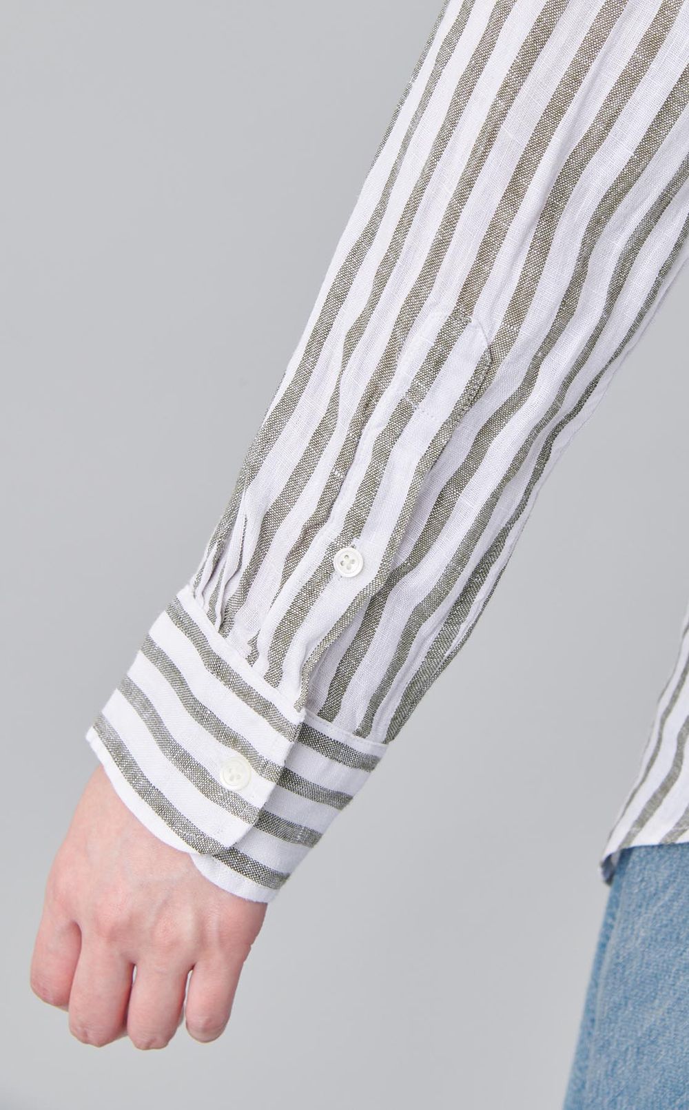 コットンストライプシャツ