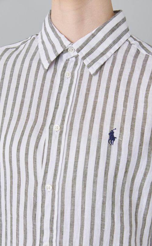 コットンストライプシャツ