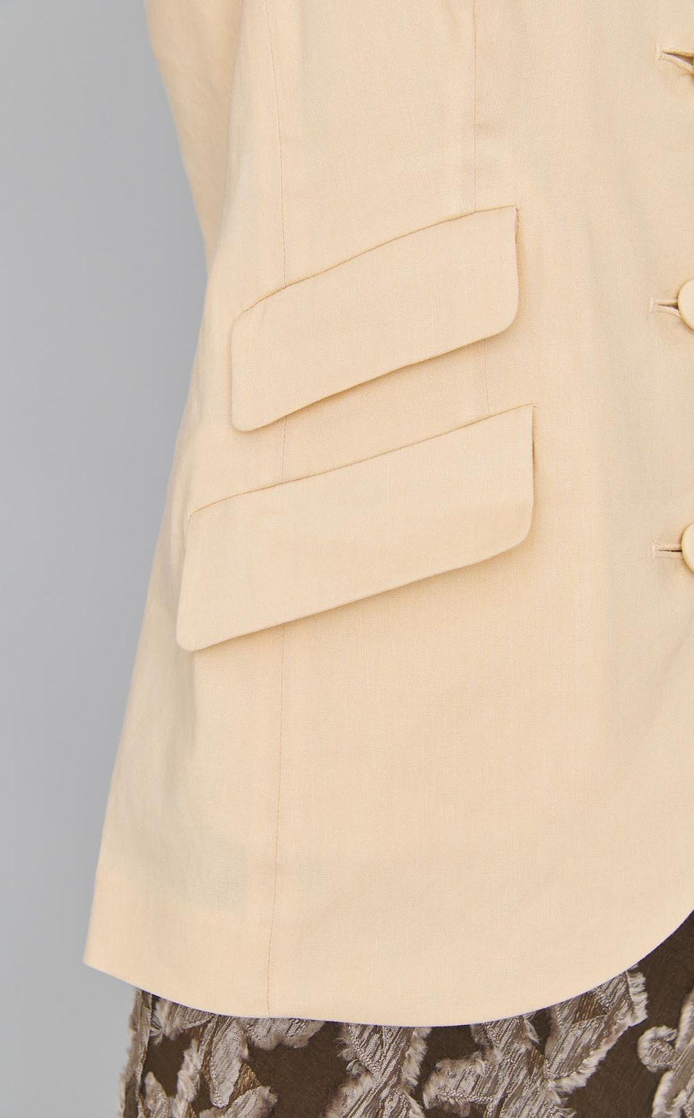 クルーネックリネンベスト