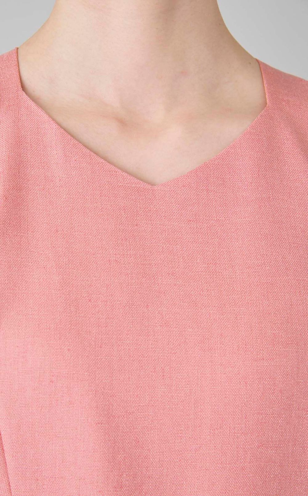 ダイヤモンドネックベルテッドワンピース