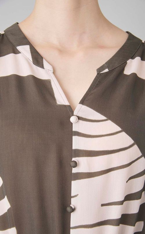 ゼブラプリントマキシワンピース