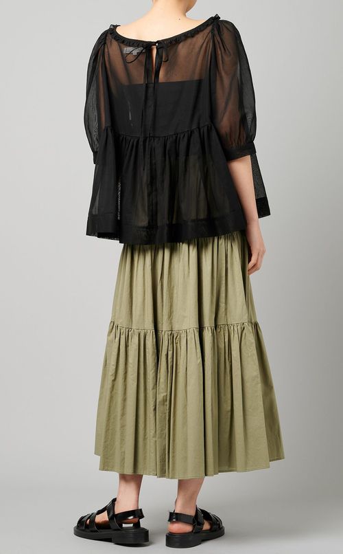 オーガンジーコットンブラウス