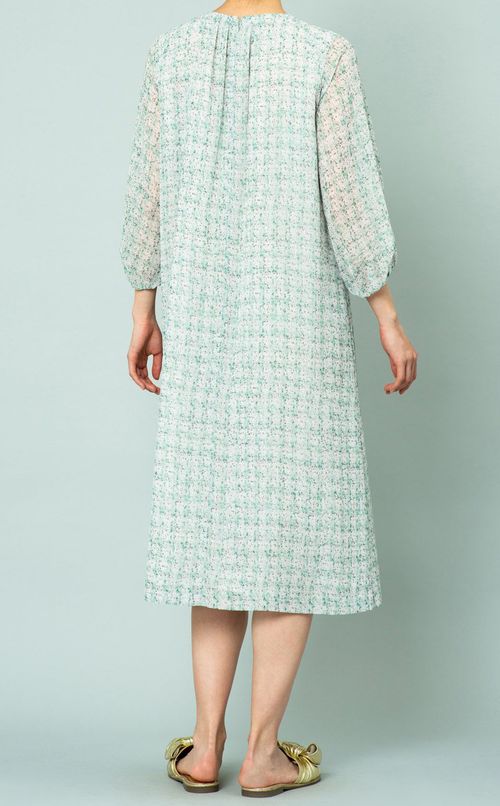 リントンツイードプリントワンピース