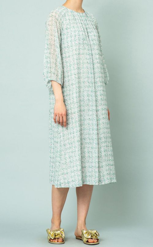 リントンツイードプリントワンピース