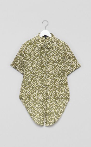 ジオメトリックタイフロントシャツ