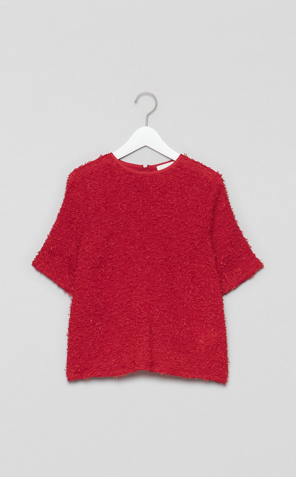 ツイードショートスリーブブラウス