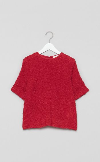 ツイードショートスリーブブラウス