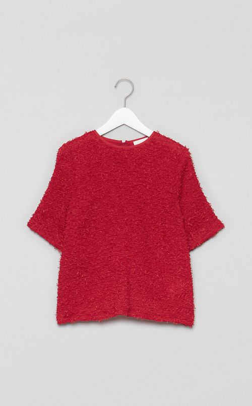 ツイードショートスリーブブラウス