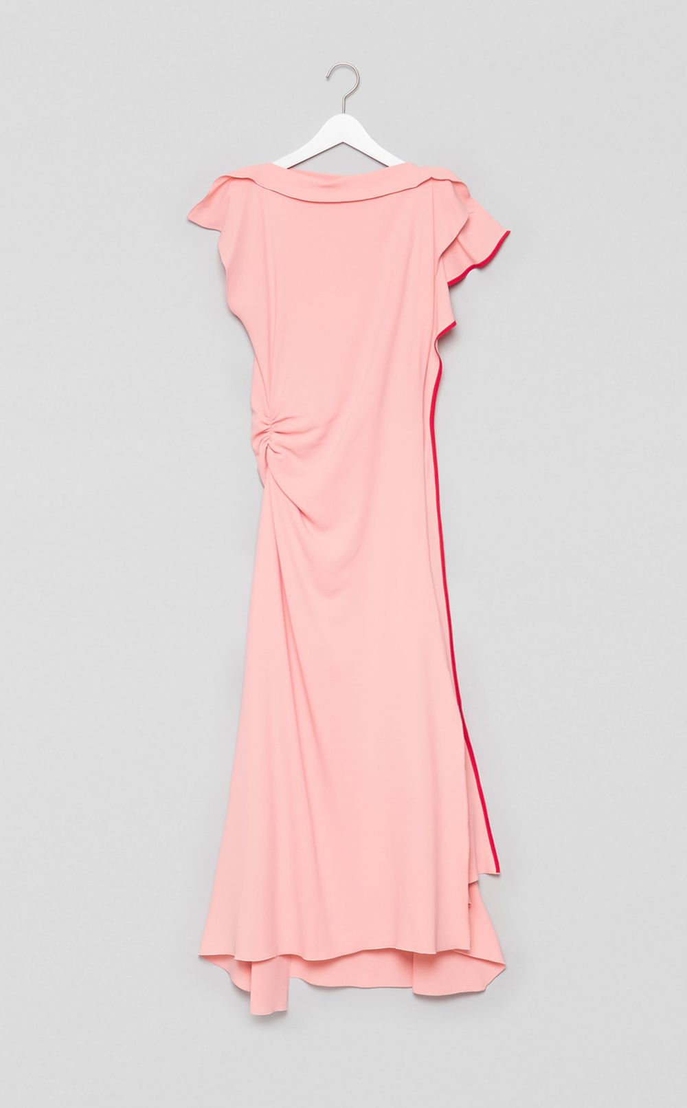 ドレープスリーブアシンメトリーワンピース