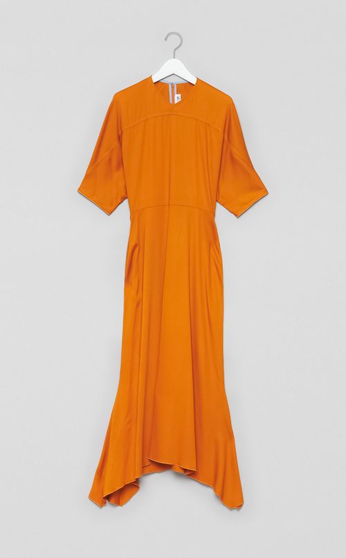 ドロップスリーブミディワンピース