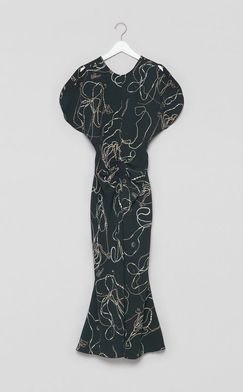 ジュエリープリントミディワンピース