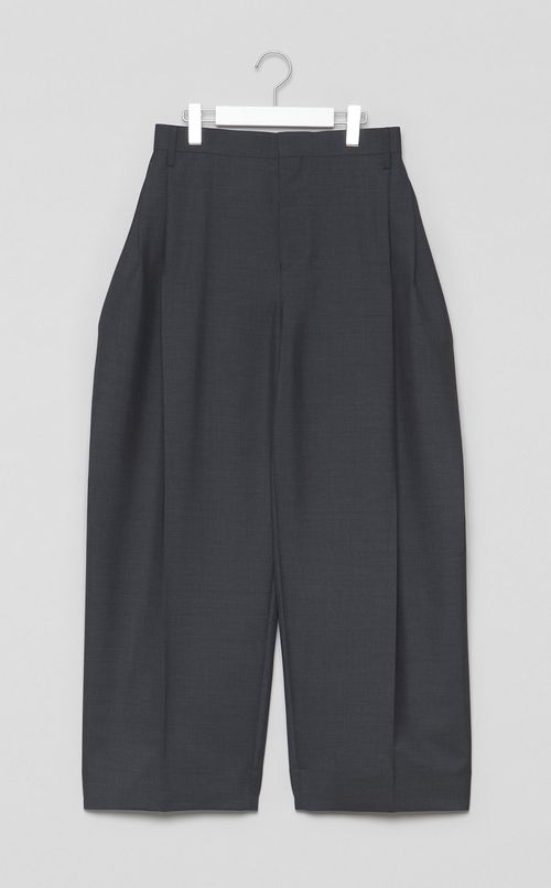 ウールトロサイドタックワイドパンツ