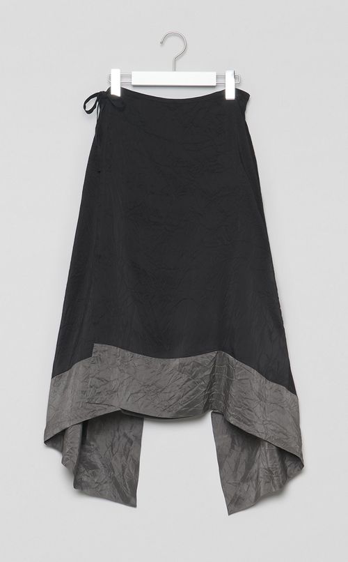 ダブルエンドリンクルラップスカート