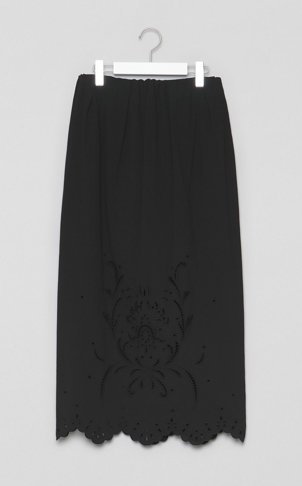 コットンエンブロイダリーIラインスカート