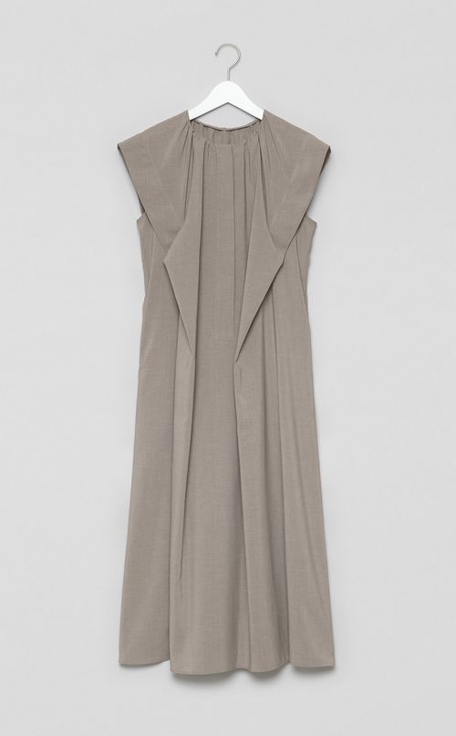 フレンチスリーブAラインタックワンピース