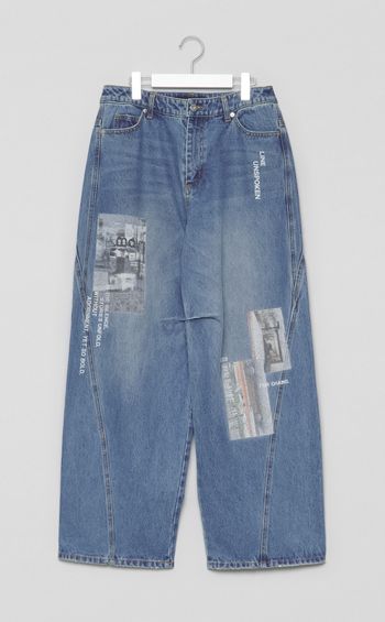 フォトプリントデニムパンツ