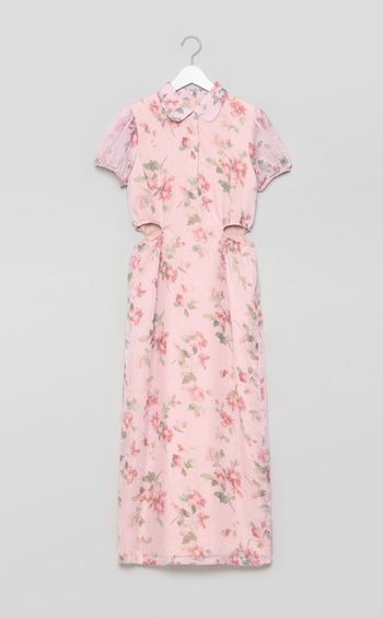 シアーフラワープリントワンピース