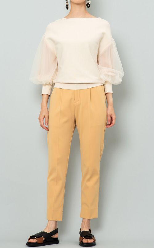 タックテーパードパンツ