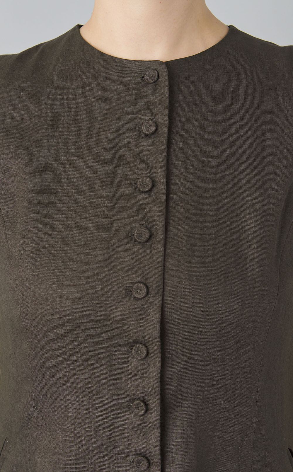 リネンカーブシルエットベスト