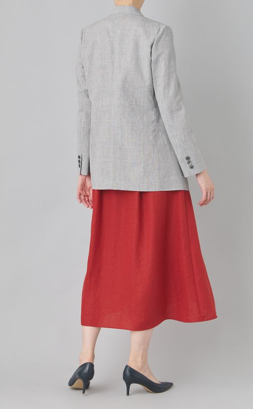 サマーウールチェックダブルジャケット