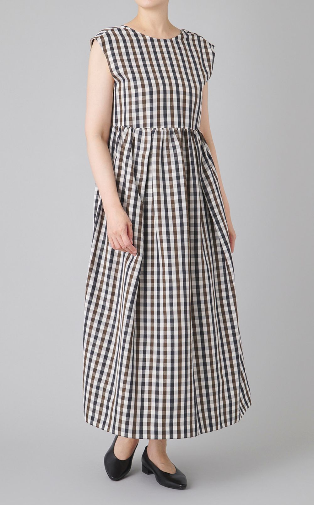 ギンガムチェックタックワンピース