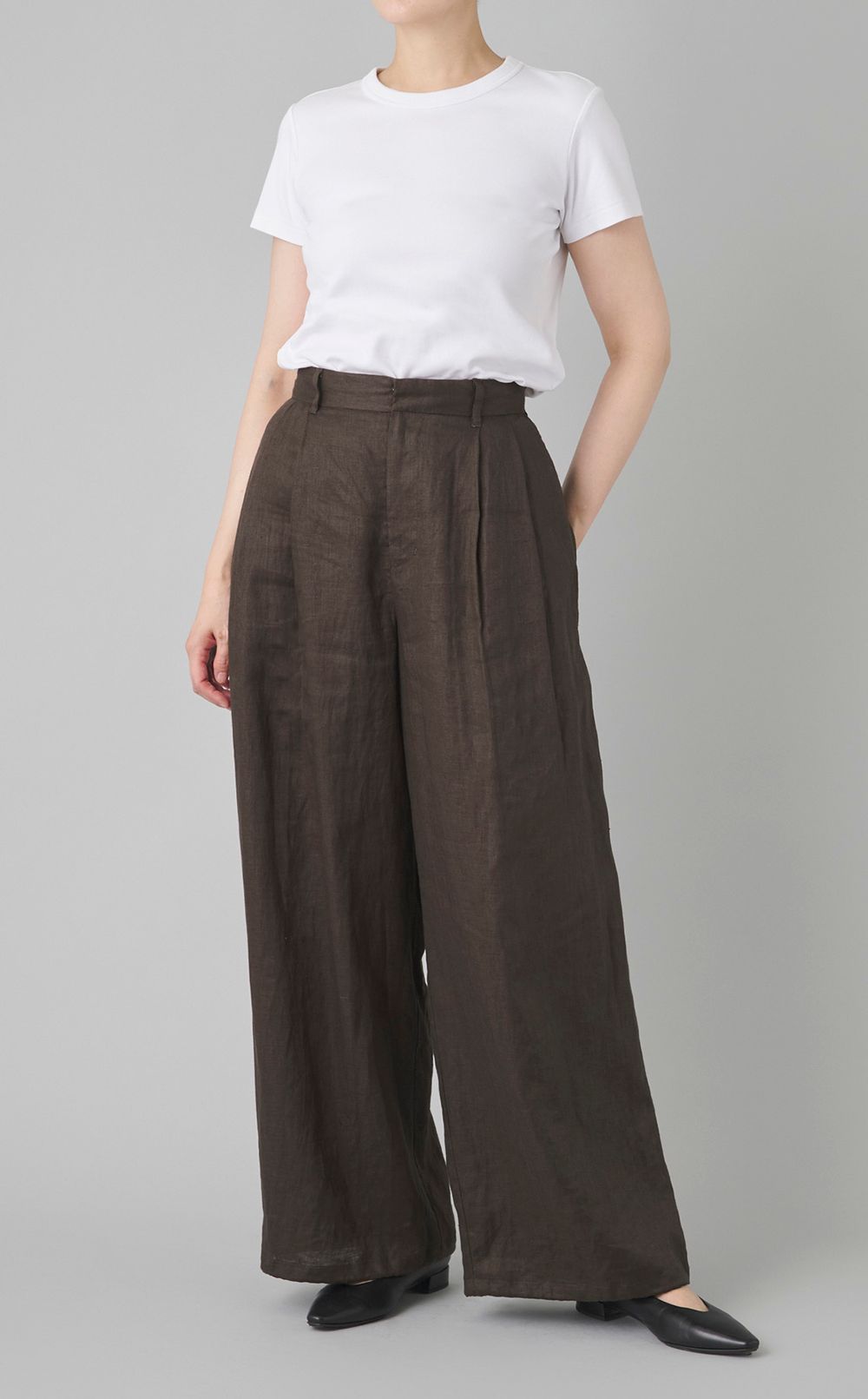 ドロストヘムリネンワイドパンツ