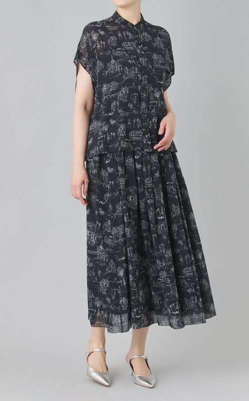 ランドスケーププリントスカート