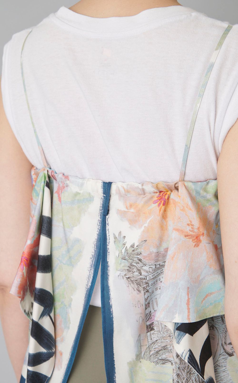 スカーフプリントビスチェ