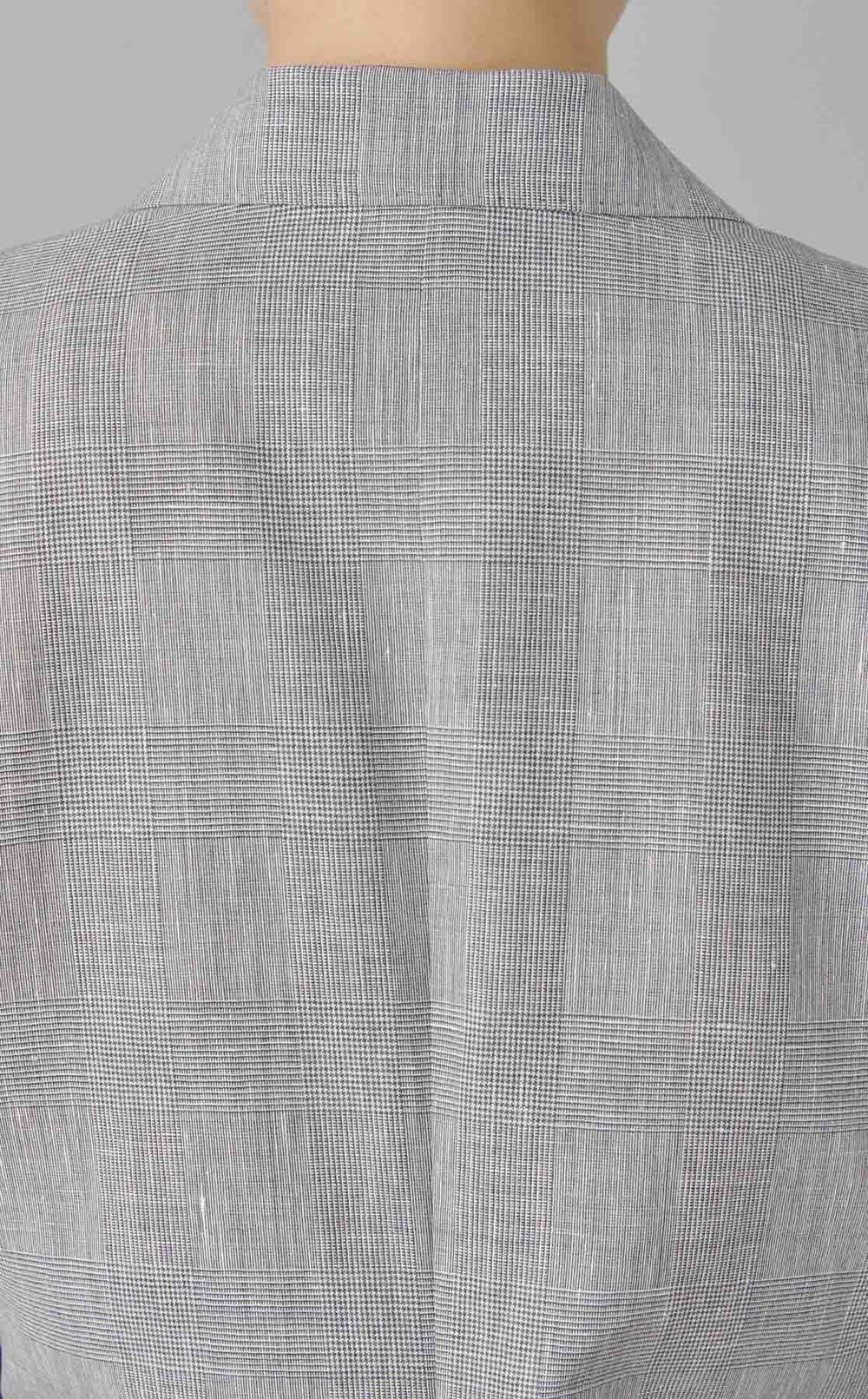 サマーウールチェックダブルジャケット