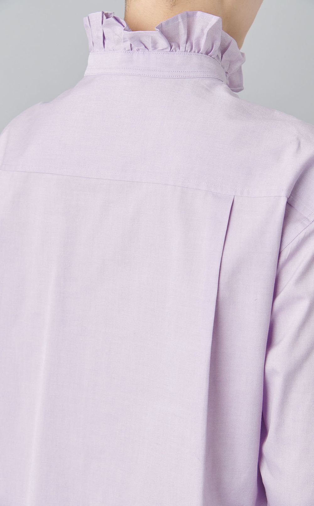 コットンブロードフリルシャツ