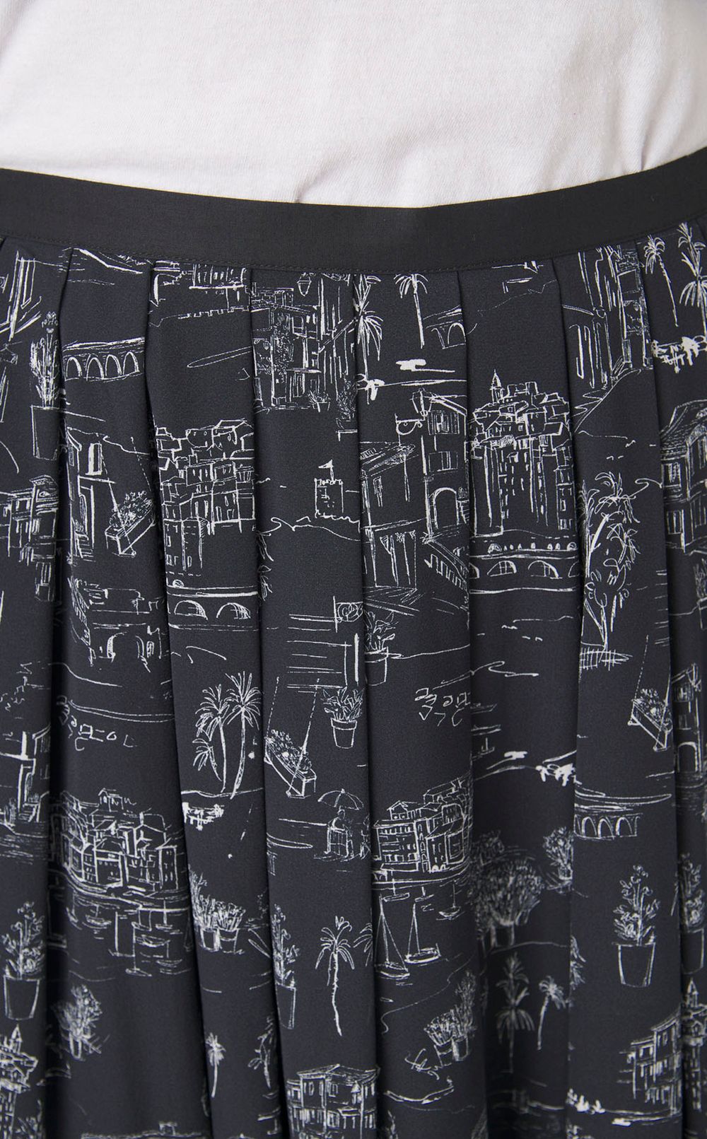 ランドスケーププリントスカート