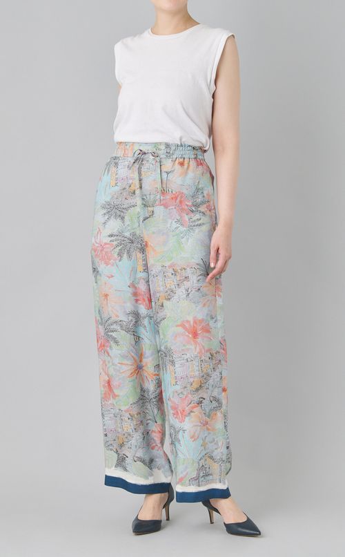 スカーフプリントパンツ