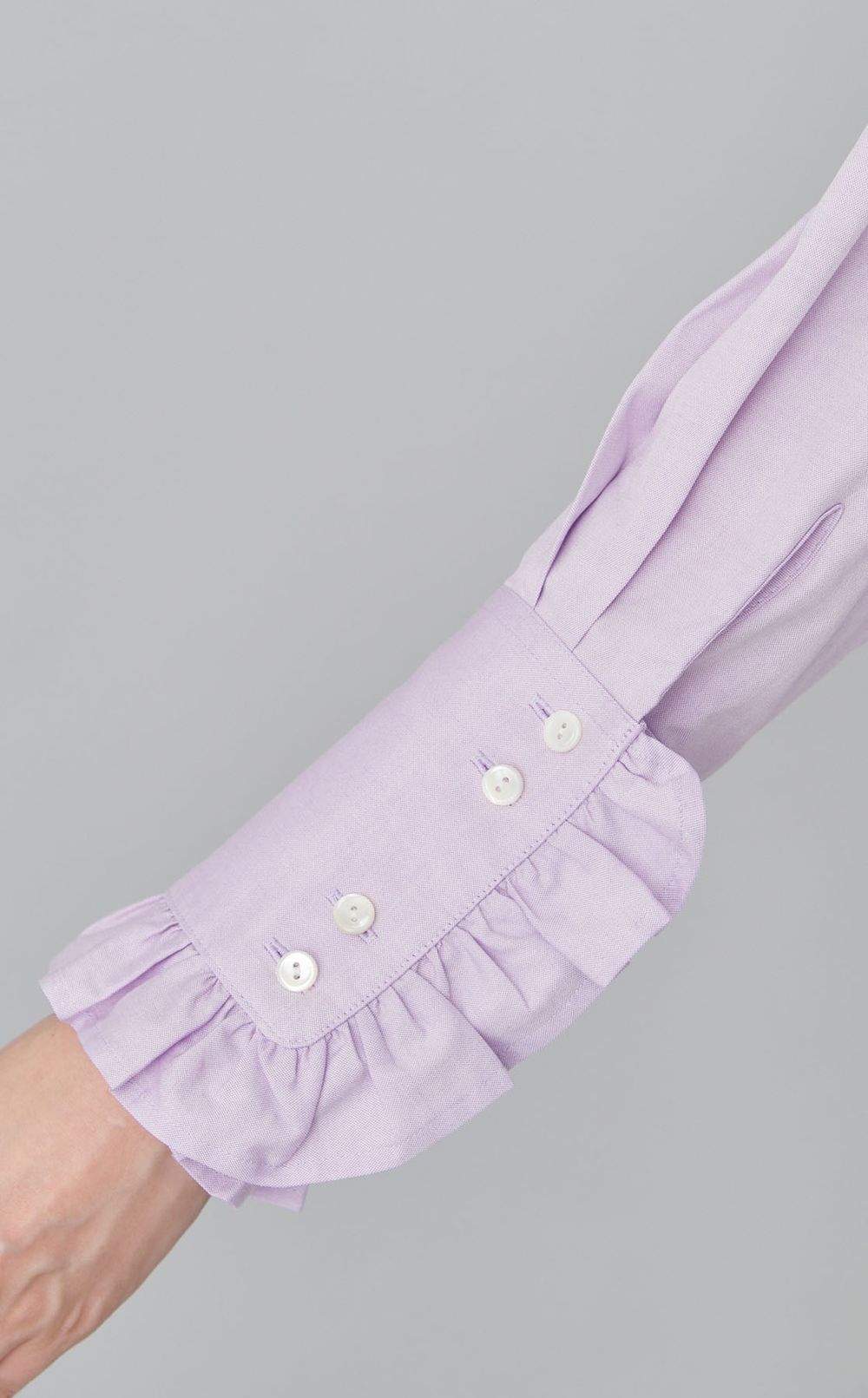 コットンブロードフリルシャツ