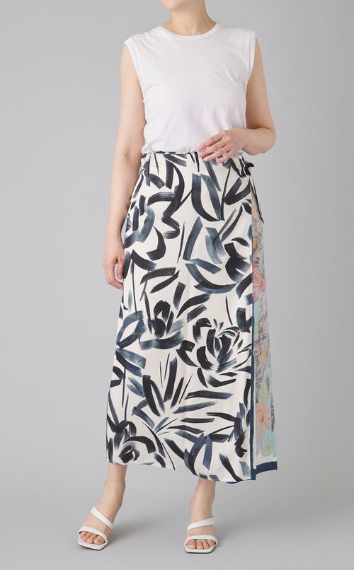 スカーフプリント2wayスカート