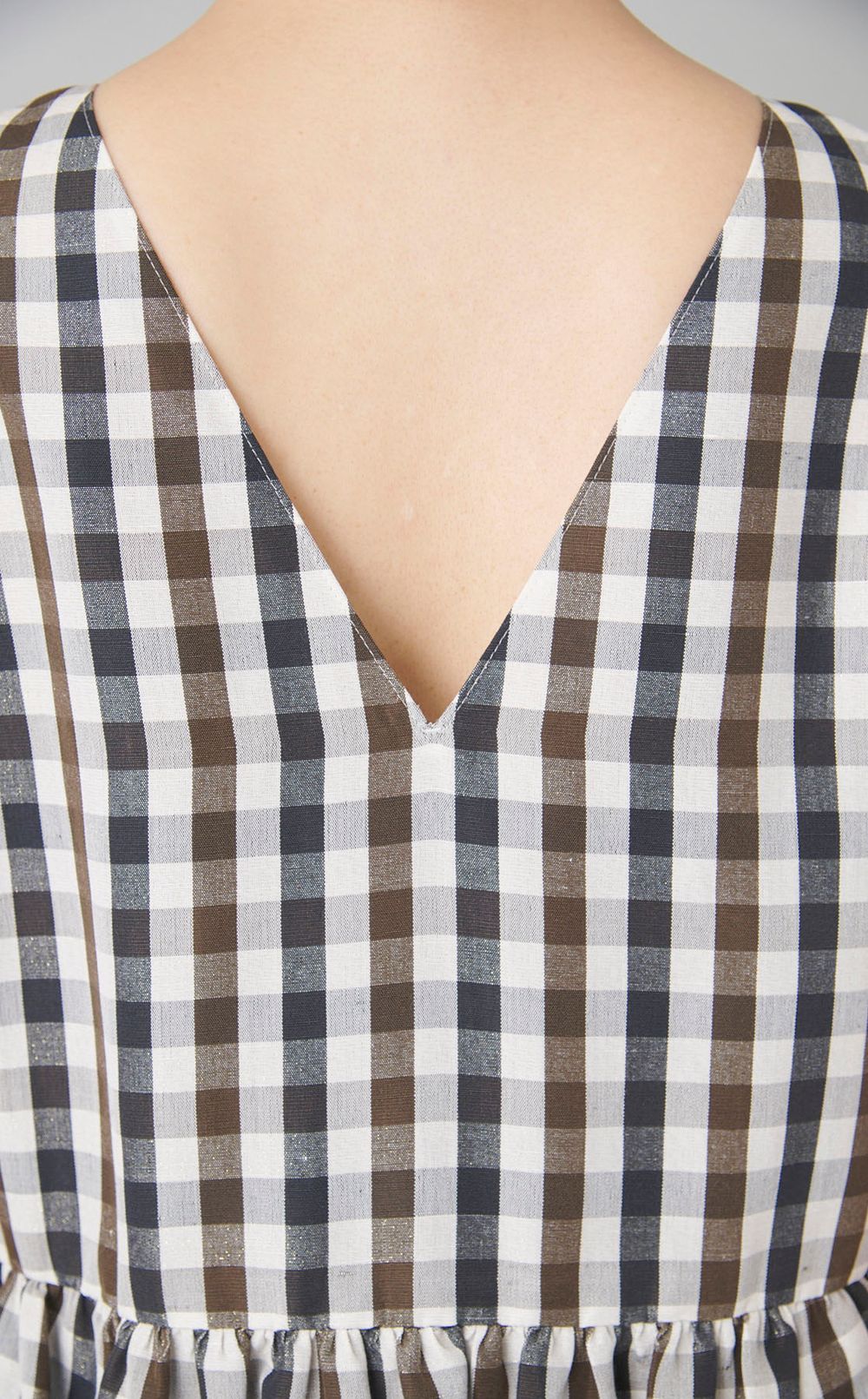 ギンガムチェックタックワンピース