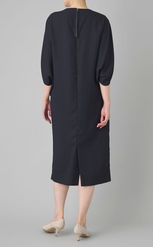 バックサテンドルマンスリーブワンピース