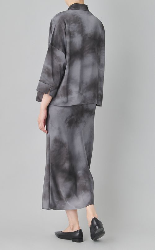 サイドフラワープリントロングスカート