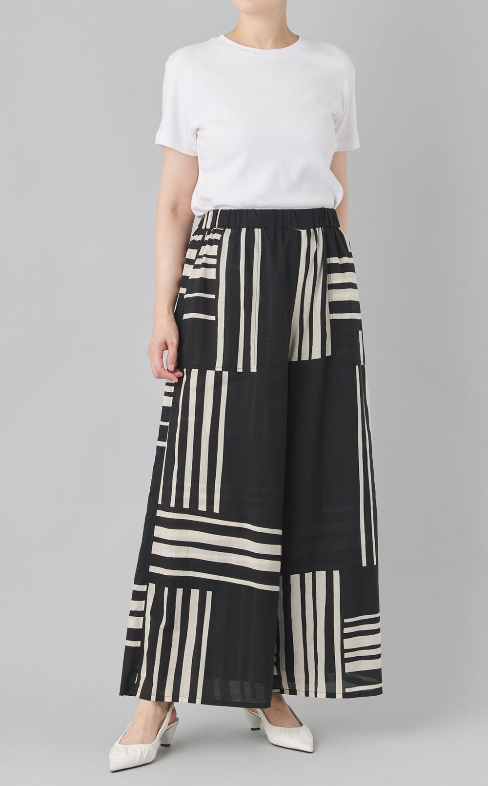 プリントワイドパンツ