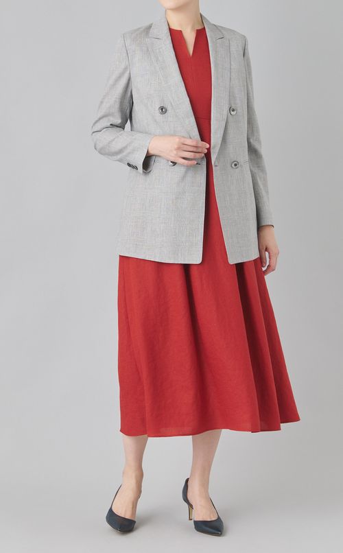 スラブバックリボンワンピース