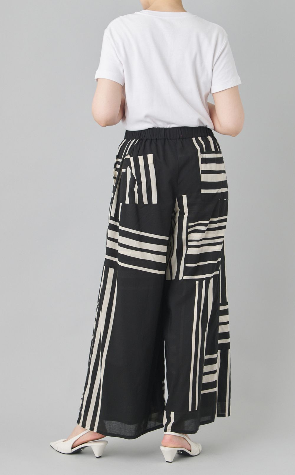 プリントワイドパンツ