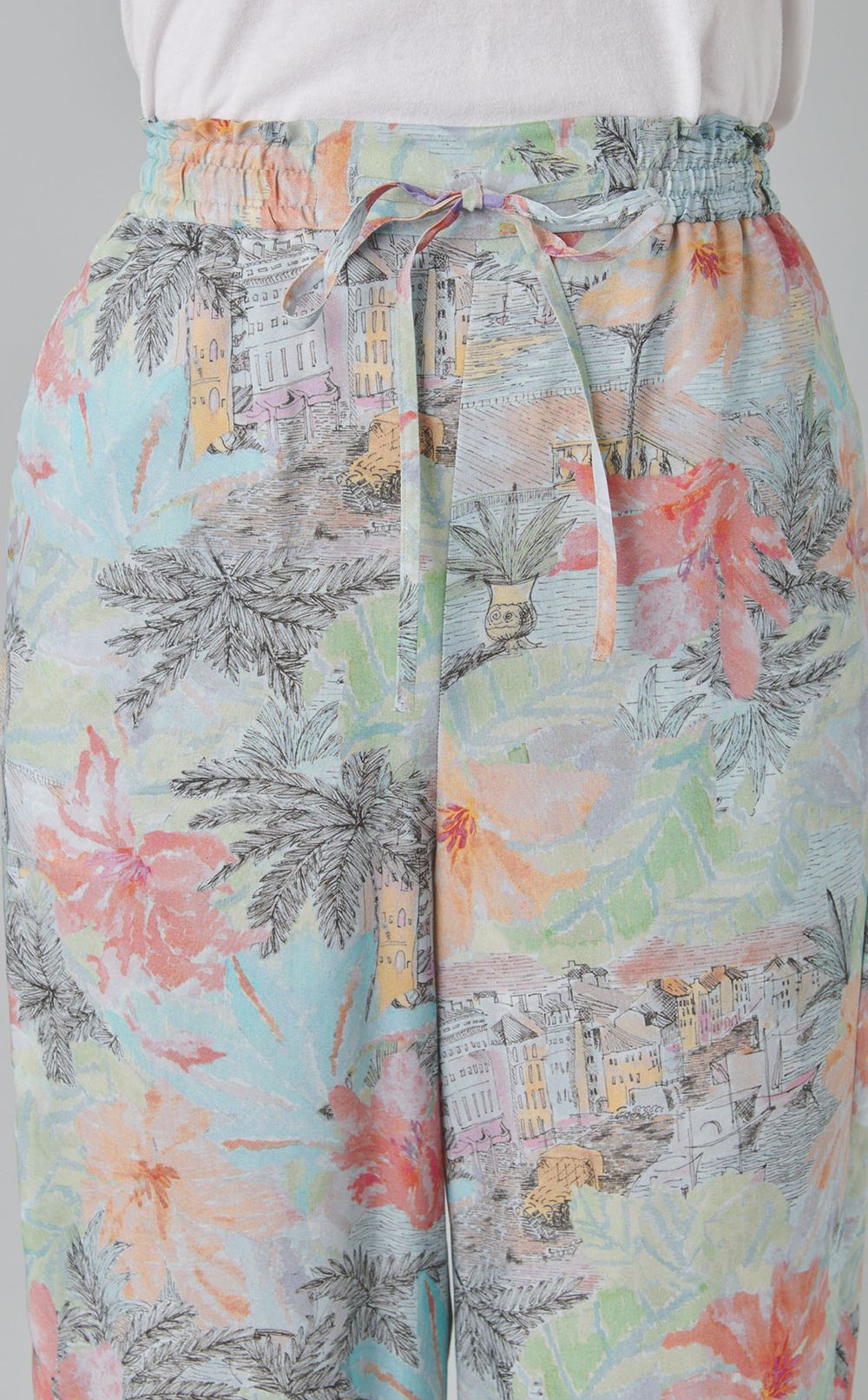 スカーフプリントパンツ