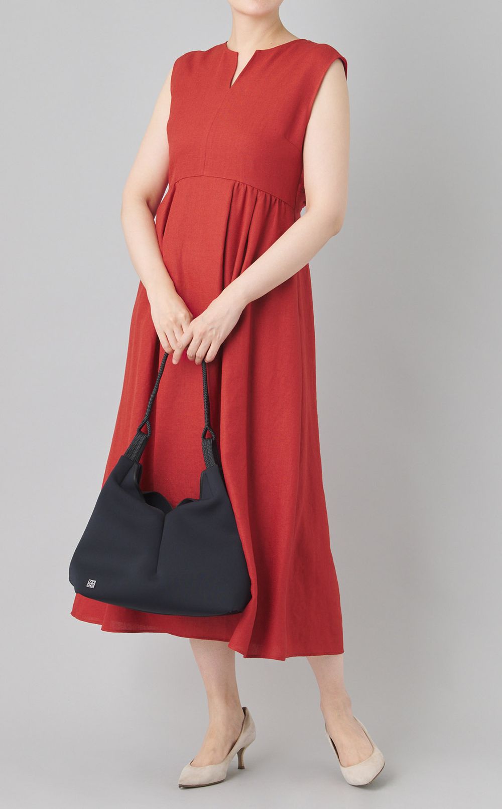 スラブバックリボンワンピース