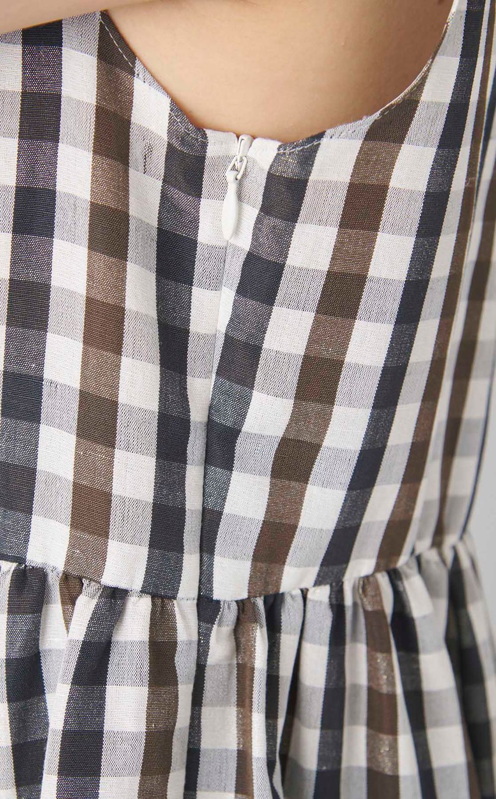 ギンガムチェックタックワンピース